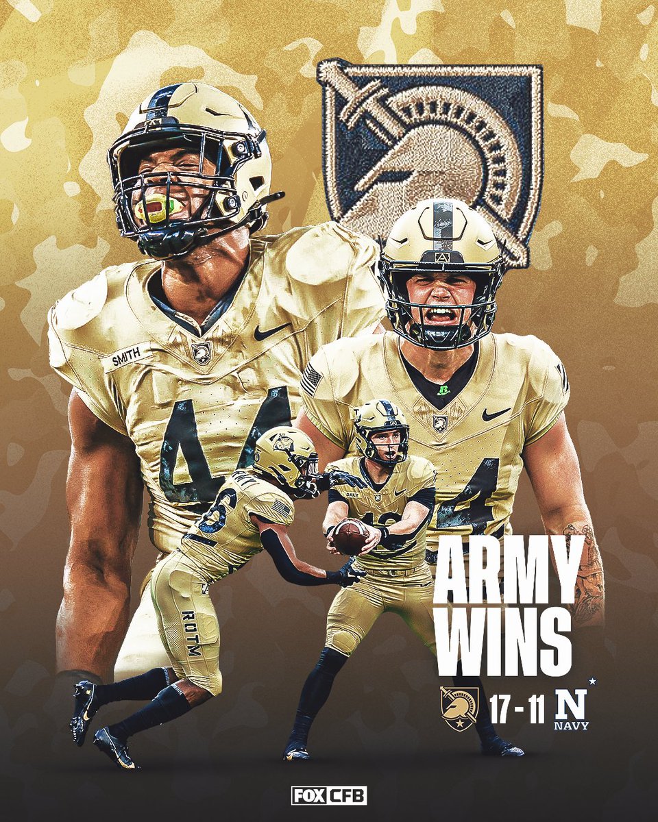 CFBONFOX's tweet photo. ARMY GETS THE WIN OVER NAVY! 👏🙌 https://t.co/5T7zTkuSTk