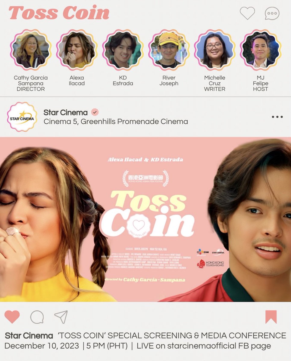 kdestrada_'s tweet photo. Back in Manila, guys 🙏

See you later at Greenhills Promenade, 5pm for the screening &amp; mediacon for "Toss Coin  🇭🇰🪙"! https://t.co/pwoF2BsDZM
