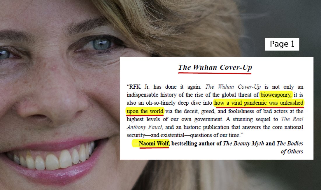 PodcastBill's tweet photo. Here we go. PAGE #1!
Celeb endorsements.🤷🤦

@naomirwolf, the Rhodes Scholar, sets the stage for @robertkennedyjr's "deep dive into how a viral pandemic was unleashed upon the world."

Um, is that what really happened? https://t.co/ls9sv99QIW
