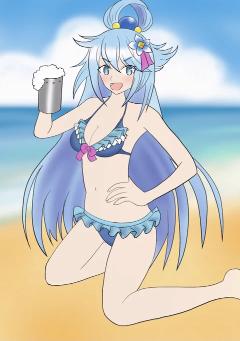 暖冬かと思わせての極寒だったね! #くそ寒いので水着絵を貼る