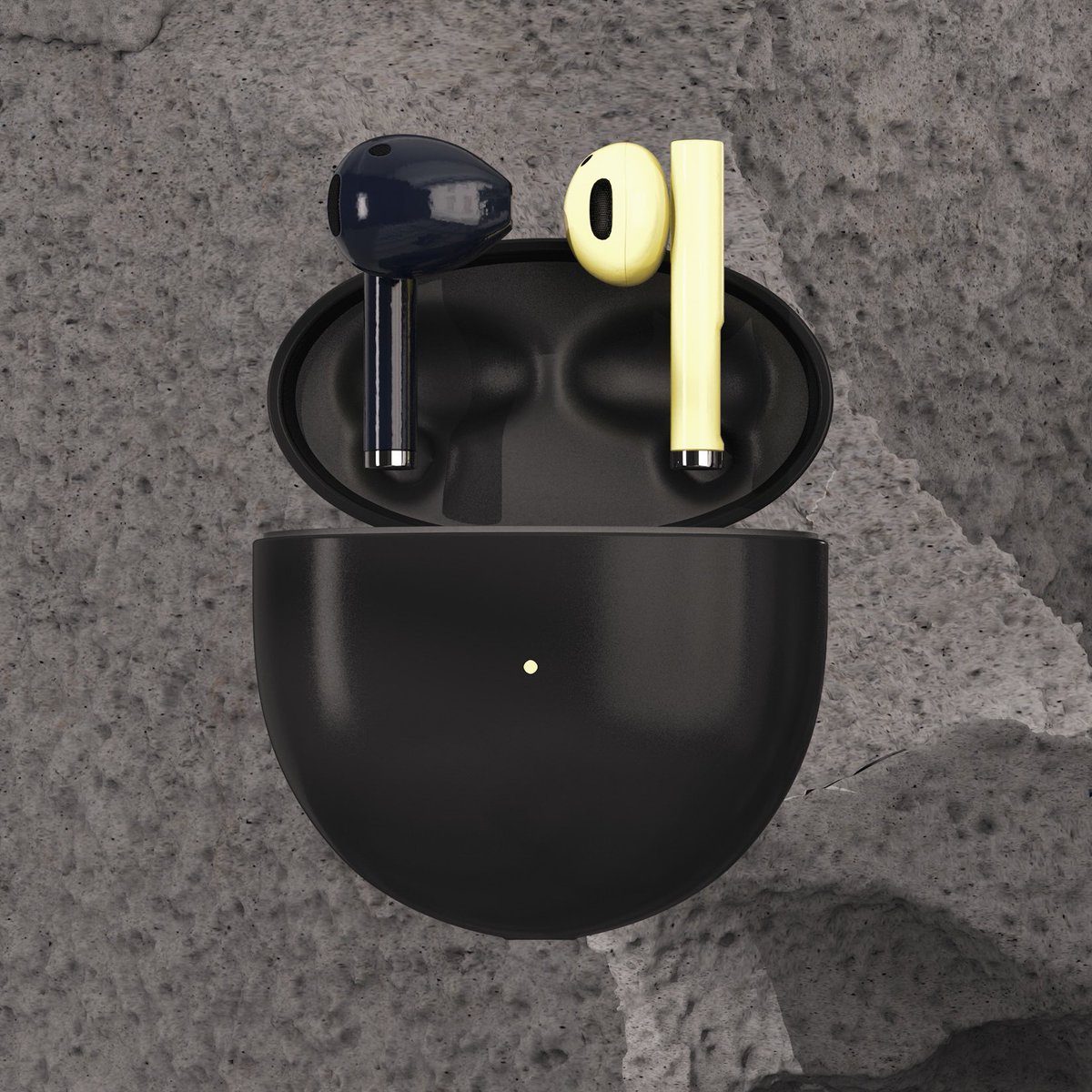 cardilard's tweet photo. #cinema4d #cinema4drender #phisycalrender #lightroom #simple #clean #phone #glass #rocks #granite #nature #grey #black #white #steel #earphones #smartwatch #caustic #yellow #blue #progressiverender #QCQC • #cardilard https://t.co/bi6FZQsvTE