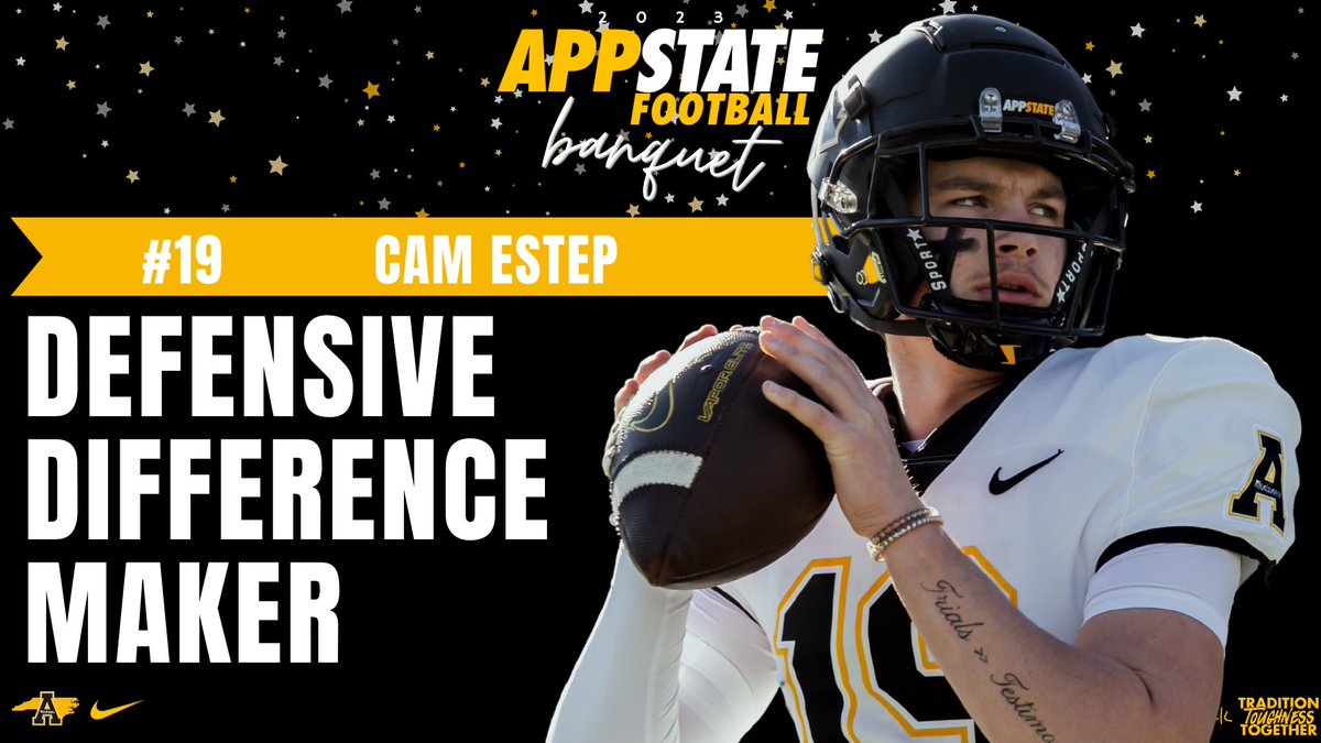 Our winner for being an offensive scout team player who makes a difference for the defense on a weekly basis - Cam Estep! #GoApp