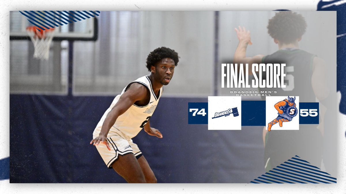 We're getting kind of good at this! Gilbert Otoo was our Gameday graphic, and he led everyone w/ 16 points and grabbed 7 board in a wire-to-wire win over Salem State! 4 starters scored in double digits and Judges rules the boards, 44-22. #RollDeis #d3hoops