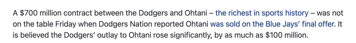 Brandon_N_Wile's tweet image. Dodgers Nation, who initially reported that the Blue Jays were signing Ohtani, now reporting that the Dodgers upped their bid last night and were also given a chance to match any final offer. Believe what you will.