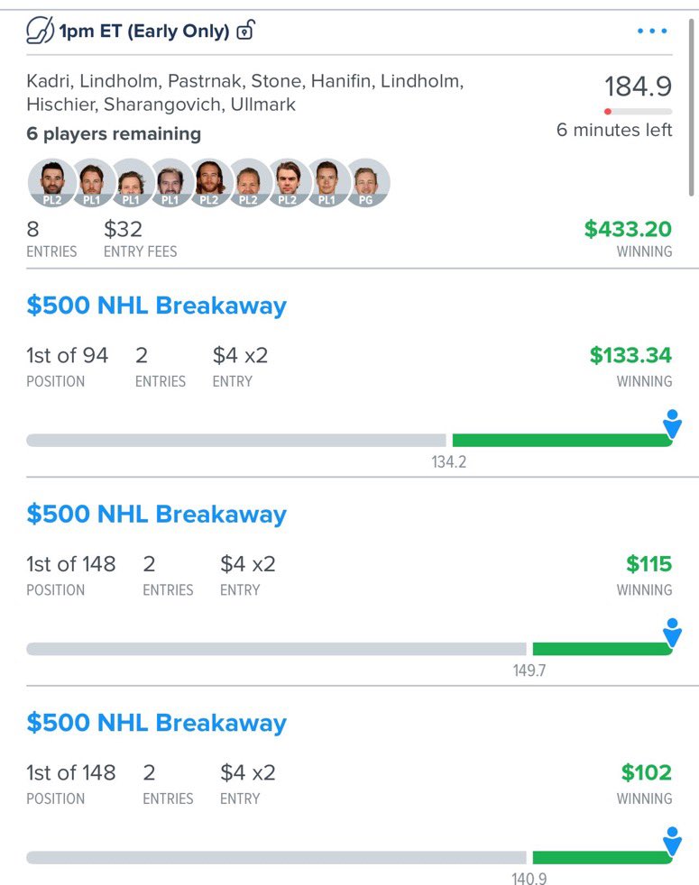 FanDuelSanta's tweet photo. Santa &amp; the elves took down the #EarlyOnly #NHL slate on #FanDuel! 🔥🏒

Took the sleigh for a ride! 🛷 #DFS 

$32 —> $433 = 13.5X ROI 🚀 https://t.co/zsI5g5DxRU