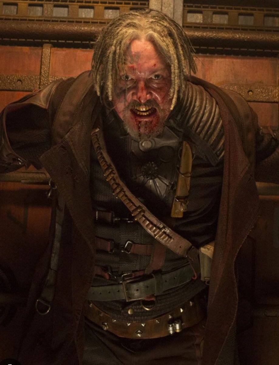 WendyWells's tweet photo. I’m rewatching #GuardiansOfTheGalaxyVol2 for the 70th time, and seeing @TommyFlanagan die never gets easier. I know he’s acting and #Tullk is a role but I tear up every time! I take it too personally, b/c I adore Tommy so much.☮️💕🚀🏍️ https://t.co/a8OtyS7gCF