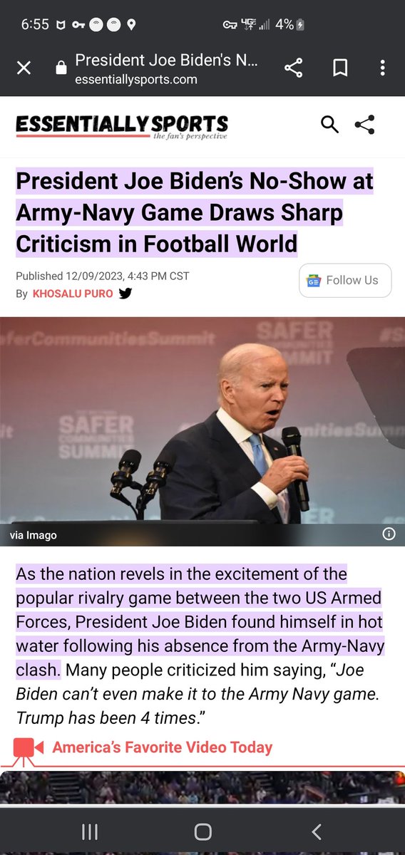 #ArmyNavy

Congrats Army & Navy players and students. You're all heroes in my book. #ArmyNavy #Army #NavySpirit

FU Joe Biden. You don't give a shit about America's military and veterans. #POTUS