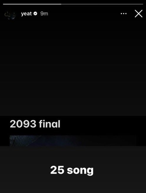 wrld_mag's tweet photo. 🚨 YEAT vient d’annoncer qu’il avait terminé son nouvel album ! 

                            “2093” 🚜

Il comportera 25 morceaux. https://t.co/Fx1gU3EVLM