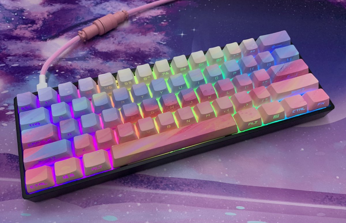 🌸💝#GIVEAWAY TIME!!!💝🌸
Here's your chance to get your hands on the Rainbow Sherbet Keycaps for FREE!!💗 

To Enter: 
-Like &amp; Repost 
-Follow Us 
-Comment Thoughts 

Good Luck💕Winner randomly dawn Monday! 💖AlpheriorKeys.com🛒