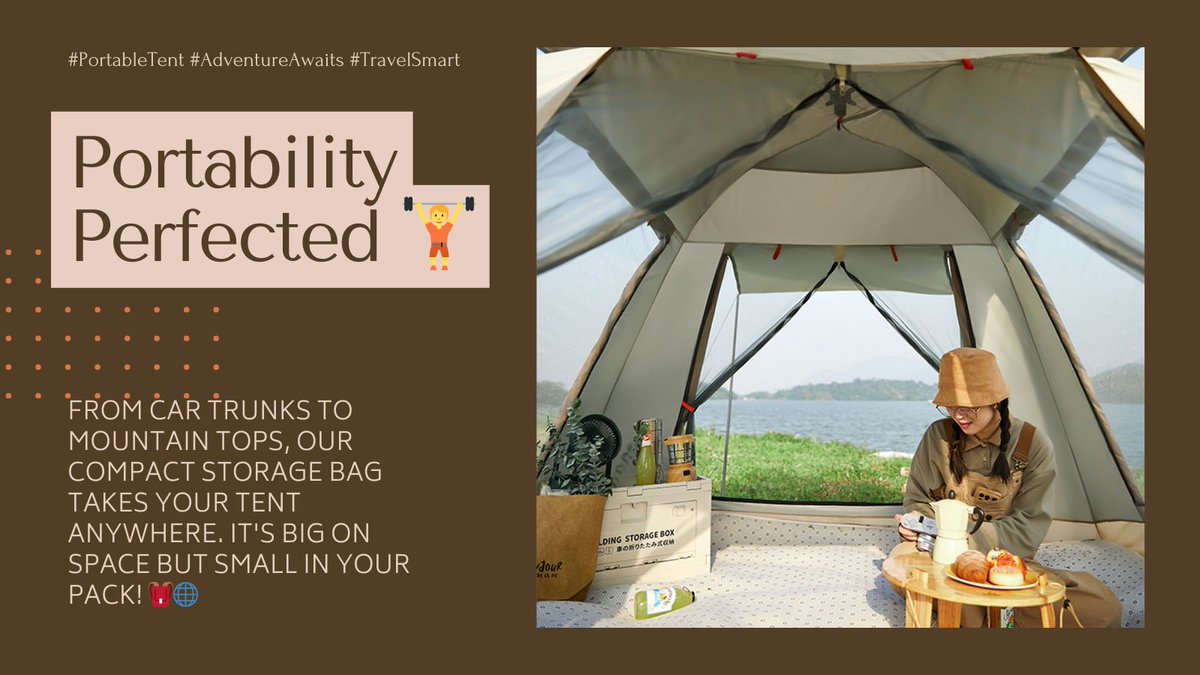 SandsSapph72648's tweet image. No more bulky tents. Our 3-Season Quick-Opening Tent is compact and comes with a dedicated storage bag, making it easy to carry and store. ��️ #PortableTent #CompactStorage