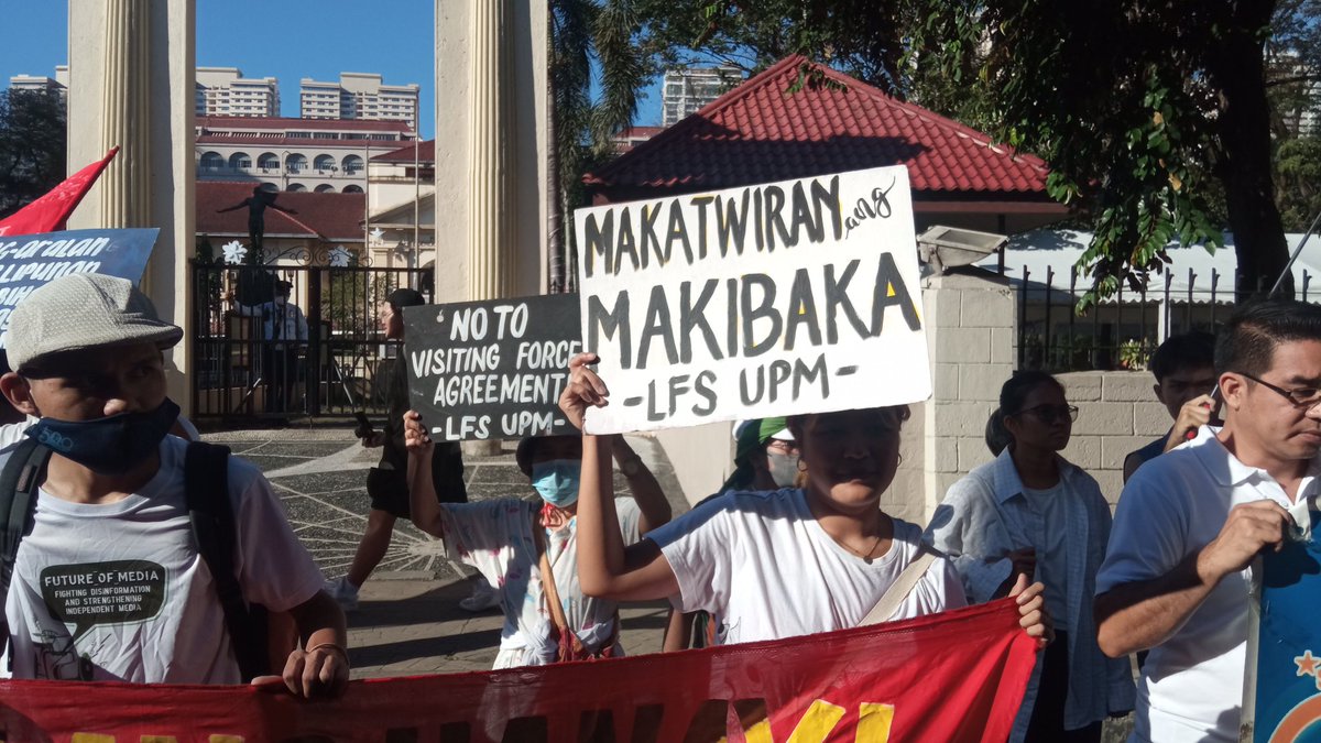 JUST IN: Various groups hold a program at the Philippine General Hospital in time for the commemoration of Intl Human Rights Day.

The groups scored the rampant human rights violations amid the continuing militarization in communities in Metro Manila.