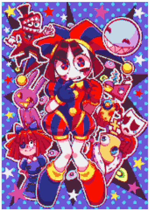 ThreebeB59171's tweet photo. Digital Circus
167x237
https://t.co/TgtRyTV6bv
My first request! Someone on my Tumblr asked for an Amazing Digital Circus piece &amp; I'm happy to oblige!
#crossstitch #crafts #crafting #embroidery #freepattern #amazingdigitalcircus #pomnifanart  #bargainbinbobbin #threebee #bbbobbin https://t.co/R7eouyOVVa