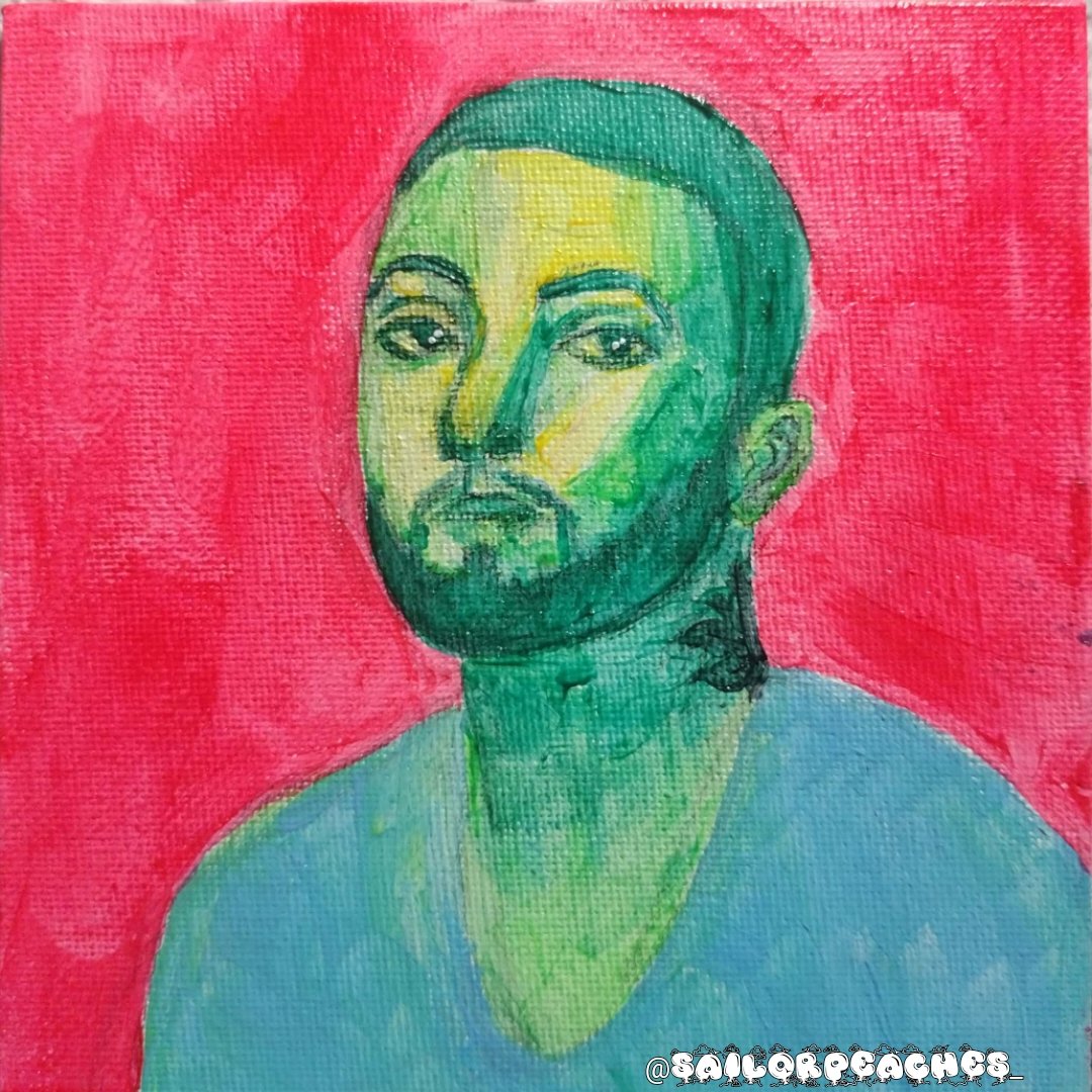 sailorpeaches_'s tweet photo. Practicing portraits and fun colors! 
A gift for my friend who is a big Mac Miller fan 💕 https://t.co/RcZllSh3yh