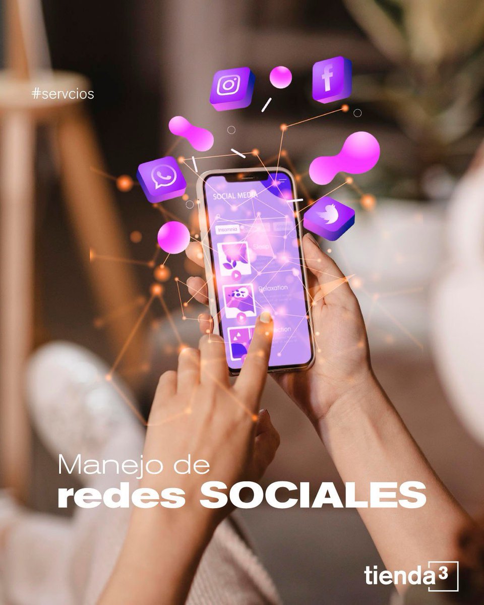 Tienda_3's tweet photo. El manejo de tus redes sociales: dejalo en nuestras manos! 😎😎

#Tienda3 #Marketing #Comunicación #Branding #Marca #RedesSociales #RRSS #BuenosAires #Trelew #Rawson #Madryn #Chubut https://t.co/WZl3yNClfB