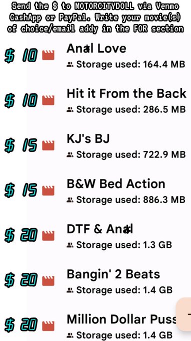 Or get access to the entire folder (more videos included) for $100/flat rate. Send it to $motorcitydoll<a href="/tag/xxx"class="tags"><span>#xxx</span></a><a href="/tag/kelleyjean"class="tags"><span>#kelleyjean</span></a><a href="/tag/motorcitydolls"class="tags"><span>#motorcitydolls</span></a><a href="/tag/adultfilms"class="tags"><span>#adultfilms</span></a><a href="/tag/sexycouple"class="tags"><span>#sexycouple</span></a>