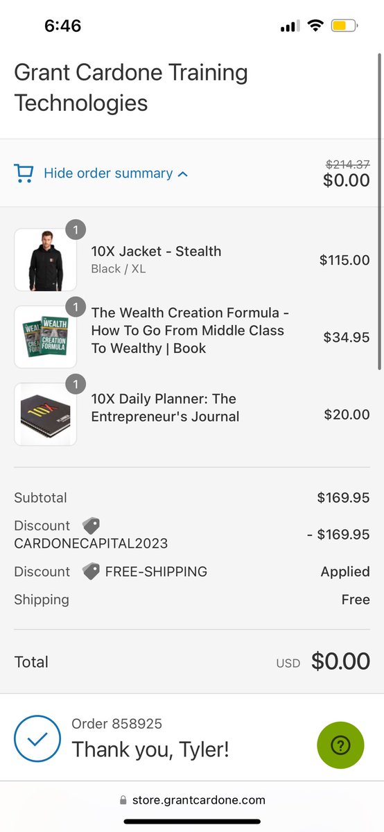 CaisonTyler's tweet photo. Santa Grant hooking it up. Thank you @GrantCardone #cardonecapital https://t.co/myQybke9g3