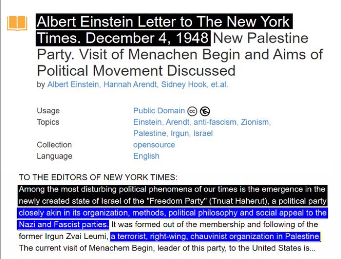 AdameMedia's tweet photo. Albert Einstein passionately argued against the creators and creation of Israel. 

He called it a terrorist organisation. 

He likened them to Nazis and fascists. 

Today he’d be arrested and charged as an “antisemite” 

Such is the power those “criminals” now have. https://t.co/JrNoPQWWmz