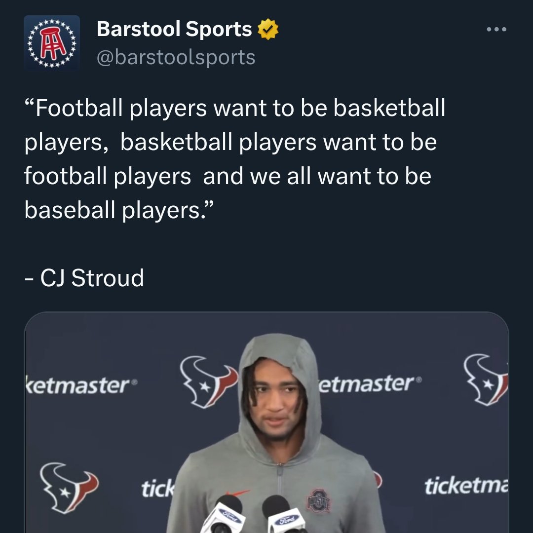 People clowned CJ Stroud for this tale btw