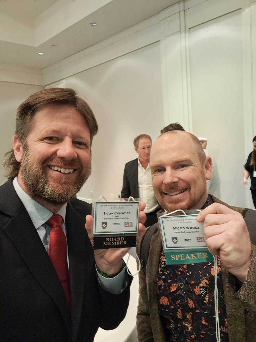 T-Jay Creamer (@tjayc17) on Twitter photo Great to see <a href="/asianturfgrass/">Micah Woods</a> this week at the <a href="/BCGSA1995/">British Columbia Golf Superintendents Association</a> Professional Development Days! Always a great experience!!! Great to see <a href="/asianturfgrass/">Micah Woods</a> this week at the <a href="/BCGSA1995/">British Columbia Golf Superintendents Association</a> Professional Development Days! Always a great experience!!!