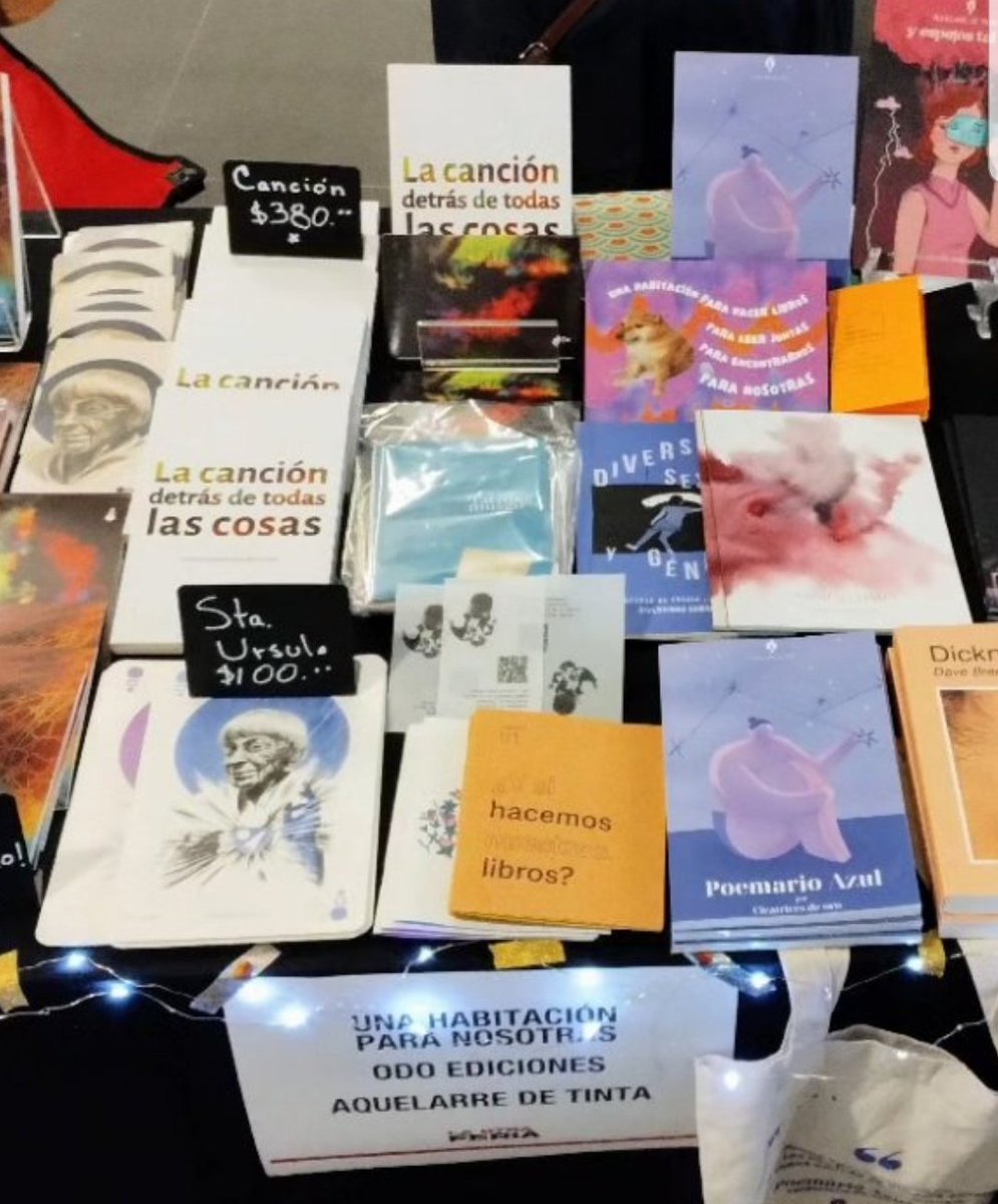 Los libros bonitos que hacen
<a href="/odoediciones/">Odo Ediciones</a> 
<a href="/uhpn_editorial/">Una Habitación Para Nosotras</a> 
<a href="/aquelarretinta/">Aquelarre de Tinta 🌱</a> en La Otra Feria