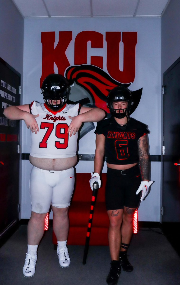 Had another amazing official visit with <a href="/GoKnightsFB/">KCU Football</a> <a href="/GoKnightsATH/">KCU Athletics</a> <a href="/CoachUpshaw98/">CoachUpshaw</a> <a href="/CoachVanderhoof/">Chad Vanderhoof</a> <a href="/coach_moore7/">Andrew Moore</a> <a href="/coachaubry/">Coach Aubry</a> <a href="/coach_G63/">Ethan Gossage</a>