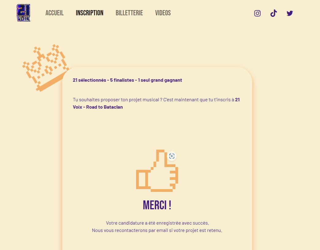 Il paraît que c'est ouvert à tous... Gigi a beaucoup été critiquée mais juste pour le fun on a envoyé. Je ne m'attends pas à être sélectionné et je comprendrais totalement. Mais j'aurais aucun regret #21voix #21jumpsclick #Bataclan