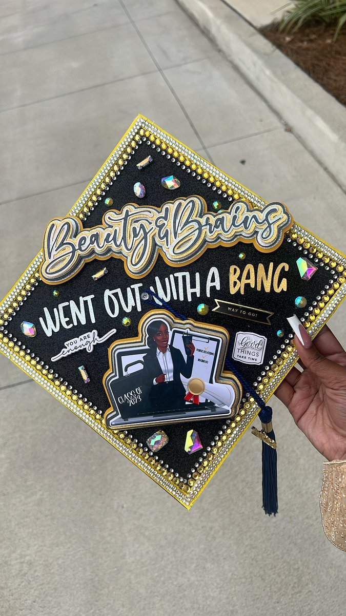 Pretty. Educated. Graduated 👩🏾‍🎓🤍 #classof23 #barbzstayinschool