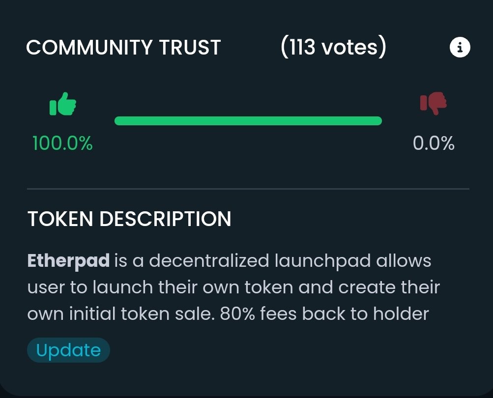 Etherpadofc's tweet image. Strong community here, lets fly together

#Dextools #Ethereum #Binance #Etherpad