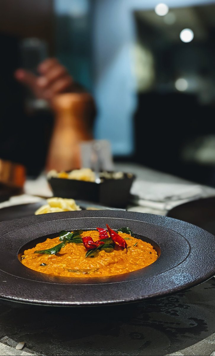 Sublime dining last evening with <a href="/Foodaholix/">Foodaholix</a> and Chef Vignesh at Once Upon a Time in Greenpark. Many new seasonal additions to the menu, featuring a delightful Tomato Rasa Vada (24 hour long tomato extract), Chettinad Prawn Mousse, Kodi Pappu Annam, and more. Totally recommend!