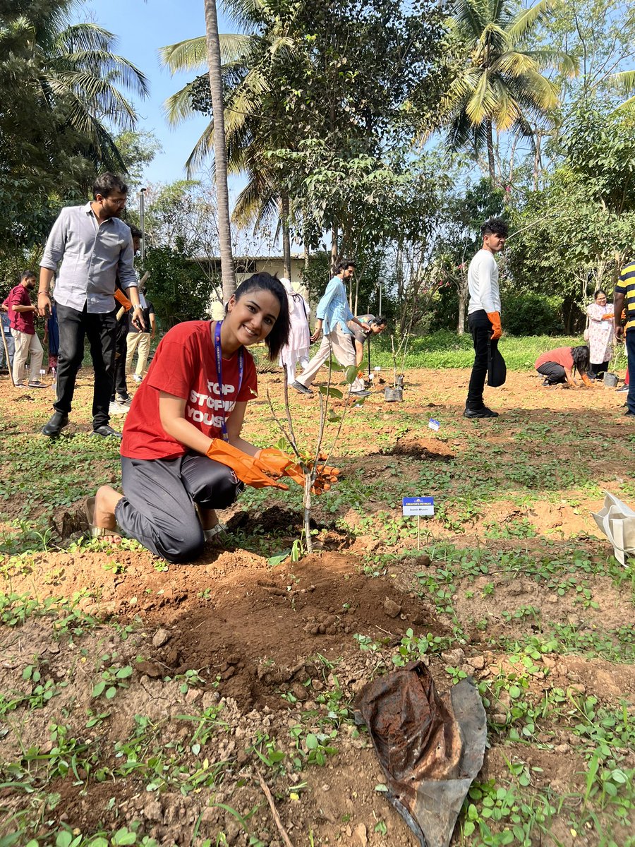 Planting tress and learning some life lessons !! @ArtofLiving