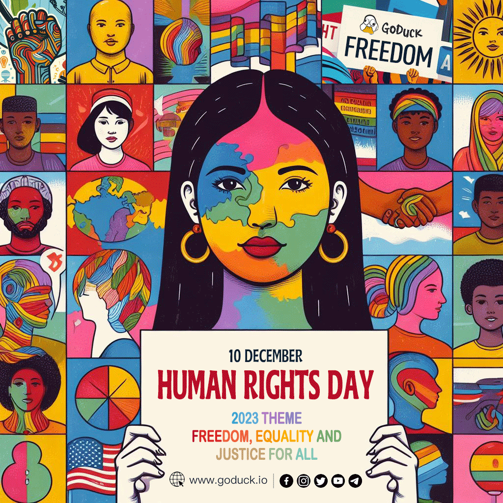 GoDuckVPN's tweet photo. #HumanRights75 The Universal Declaration of Human Rights turns 75. 2023 Theme: Freedom, Equality and Justice for All
#人权日 “人人生而自由,在尊严和权利上一律平等。”
选择GoDuck VPN,保障您的隐私权利,一键连接世界。
#匿名VPN #隐私安全 #GoDuckVPN https://t.co/33JjCiooQo