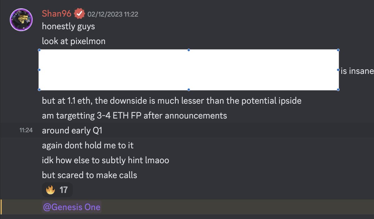 shanicucic96's tweet image. Gm ☀️🦖

"Shan doesnt post alpha anymore in Gen chat"

Just few days back in Gen chat 😅😂

FP of 1.75 from 1.1 🫡

I have no shortage of alpha for the right people. We heavily invest (one of the very few projects that invest in other projects). Without breaking my NDAs, i always…