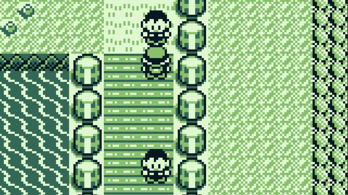 OffbeatBloom's tweet photo. So I've hinted at my Pokemon Red project before now, but here's a taste of it:

This is a plain clothes Rocket Grunt. His overworld sprite is a Jr Trainer (M) (compare to the one just beneath him on the Nugget Bridge).

This establishes that not all Rockets wear the grunt uniform https://t.co/Yr2VAwmop9