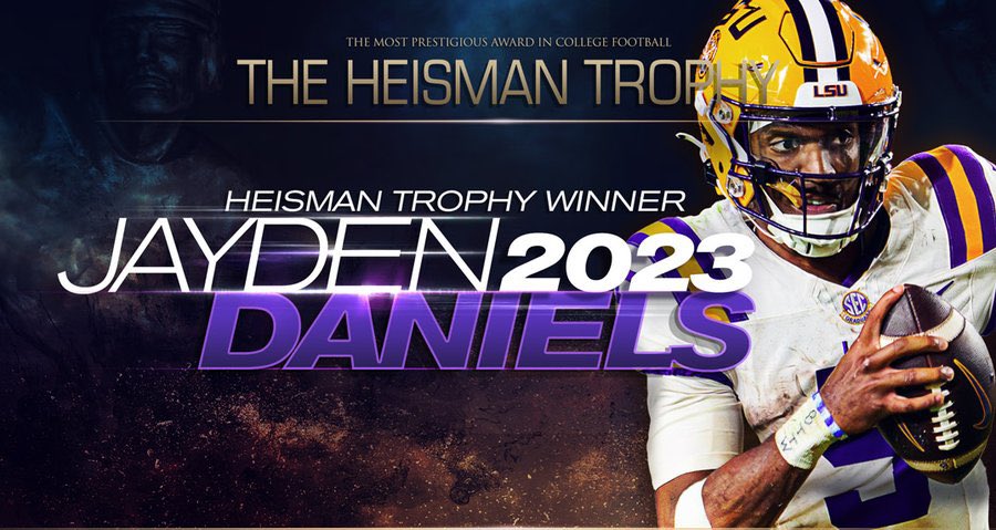 RainbowAlli's tweet photo. Fantastic football night. @zander_smith15 and @LHSDreadnaughts are FL state champions, and 💜Jayden Daniels💛 won the @HeismanTrophy. https://t.co/GkSiNUMd6o