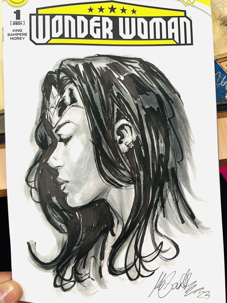 MSantucciArt's tweet photo. Live from @SGComicCon : Wonder Woman fast sketch !
We’re waiting for you at Pink Ponk Comics booth!
#comics #comicbook #comicbooks #comicfam #comicfamily #comicsfam #comicbookfam #comicbookfamily #udon #whatnotauction #traditonalart #whatnotcomics
#originalart https://t.co/rgLbTHEDQz