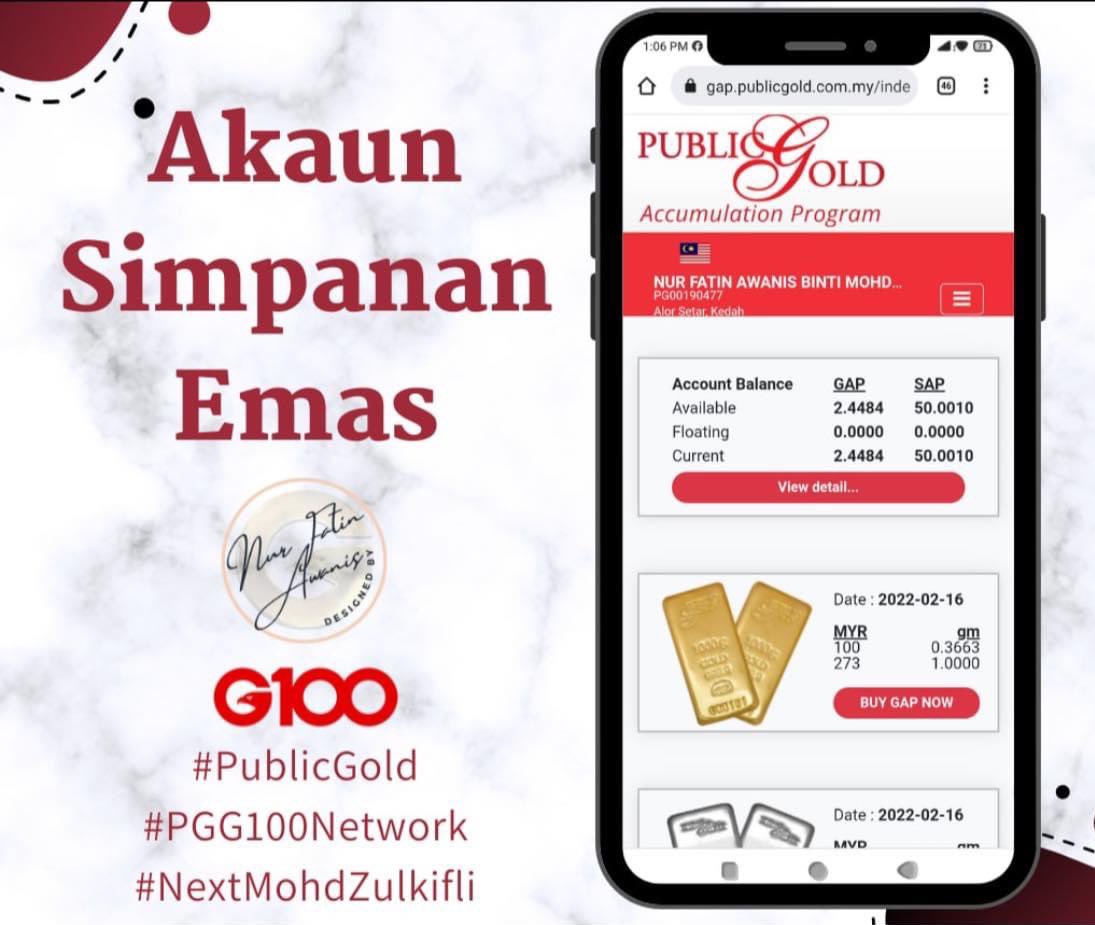 AmaniNizam's tweet photo. Buka akaun emas GAP Public Gold.
Bila anda menabung emas di akaun GAP, anda akan dapat:
1. Customer Handbook percuma
2. Support group whatsapp penabung emas
3. Join Private Webinar "Membina Satu Juta Pertama"
4. Akses kepada support training khas rangkaian #G100Network https://t.co/hN6J4LGEfY
