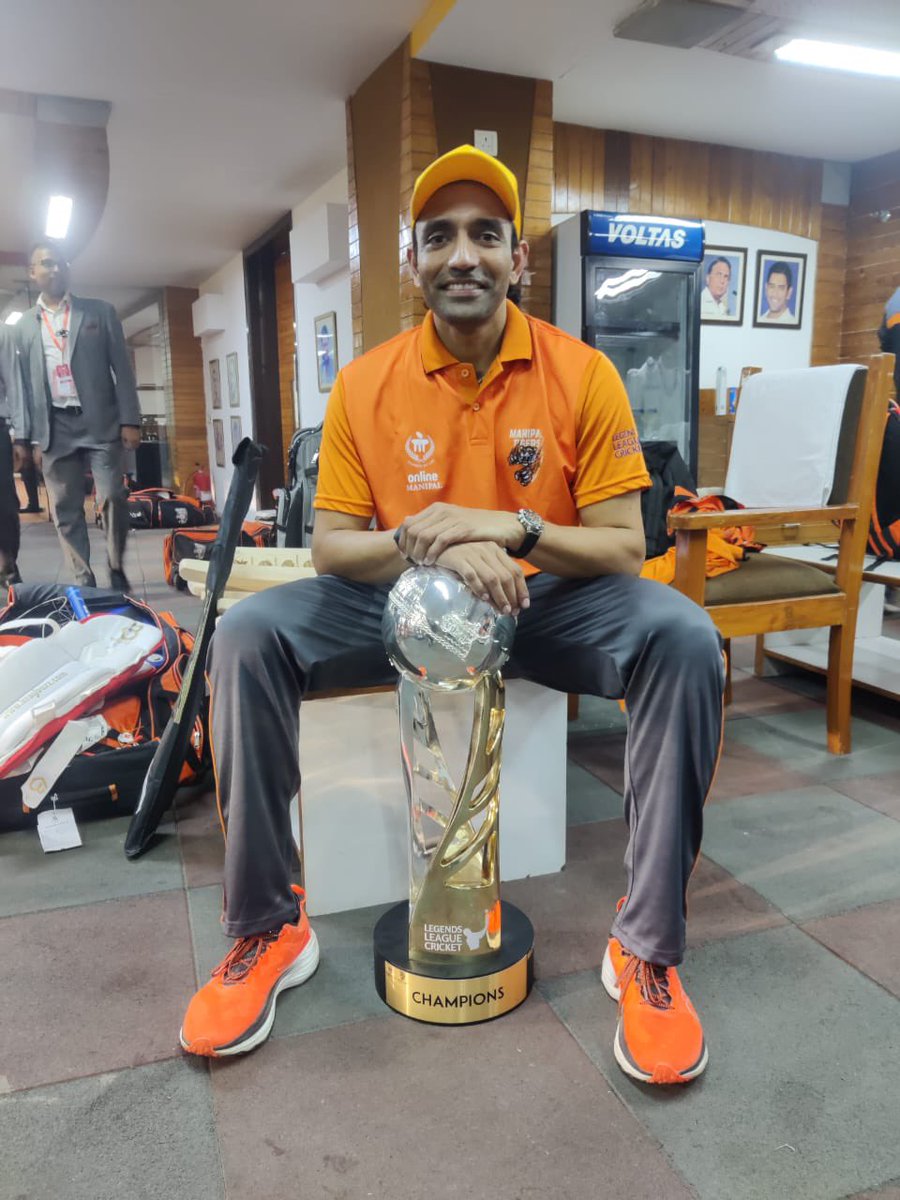 robbieuthappa's tweet image. What a journey it&apos;s been! 🔥 Our brilliant campaign ends as being CHAMPIONS @llct20 2023 💪🏾 a perfect climax to a magnificent season with @manipal_tigers. Proud of the entire team 🙌🏾

#llct20 #manipaltigers #bosslogonkagame