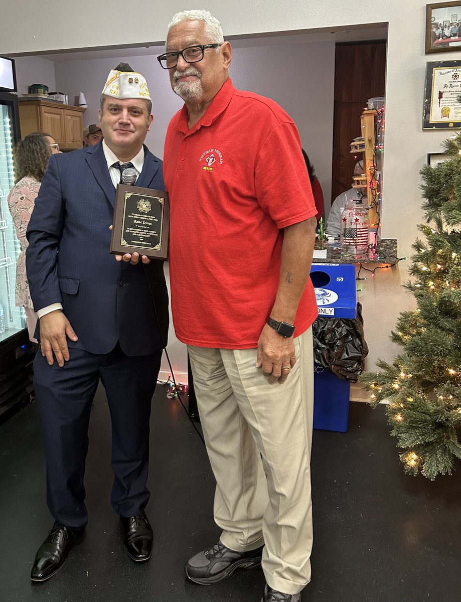 Congrats to my favorite veteran in the whole wide world!   My daddy!  Awarded today by the VFW for his service to the community 🥰🥰🥰 #gapol