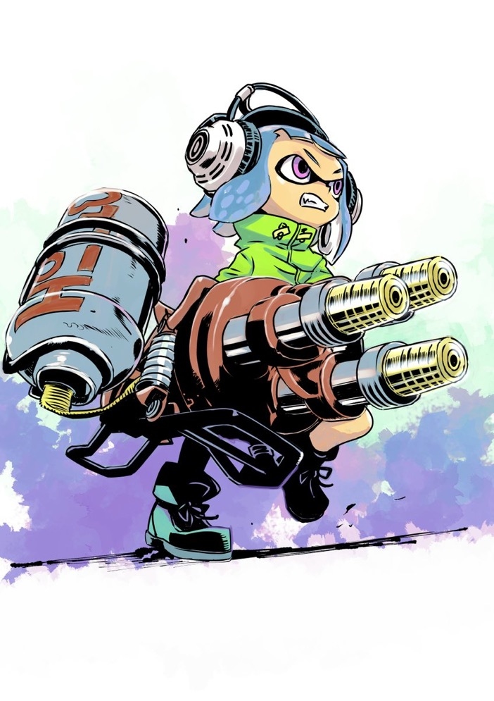 最近のハイドラント絵
#splatoon3 #ハイドラント #Heavysplatling 