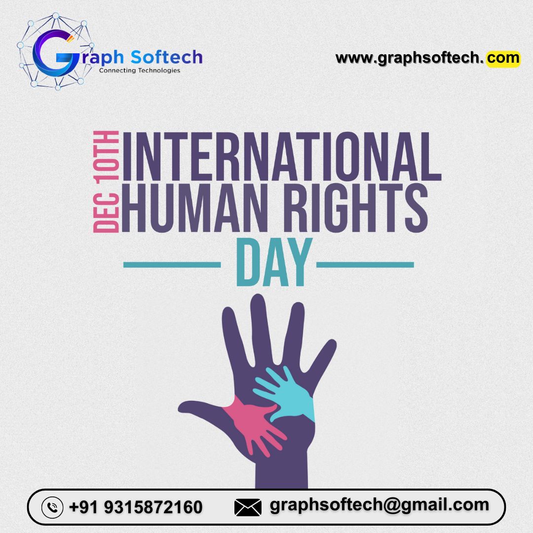 graph_softech's tweet photo. "Empathy, Equality, Empowerment: Celebrating Human Rights Day 💙✨ Let's stand together for justice, dignity, and freedom for all. #HumanRightsDay #StandUpForJustice" #humanrightsday #humanrights #freedom #humanrightscampaign #women #children #equality  #smallbusiness #forpeople https://t.co/oEWfb40XUm