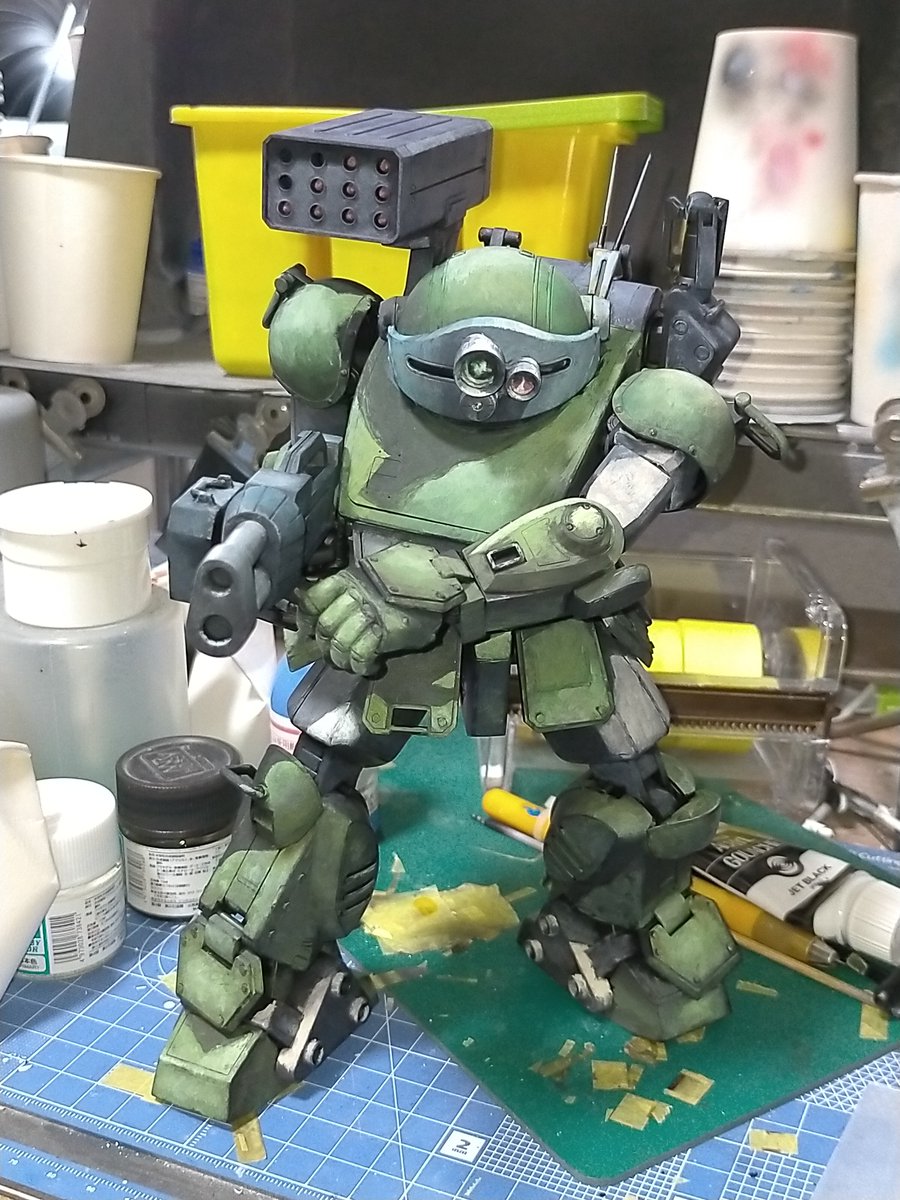 ufjmFR0BF7t5Jq7's tweet photo. 1/20スコタコＰＦ アクリルガッシュでの基本色が終わりました💦
ここから２周目に行きます(｀･ω･´)ゞ https://t.co/L5g79yKEEU