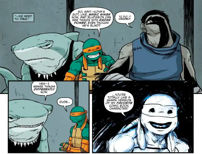 TomWaltz's tweet photo. It's Saturday night...and comics STILL make everything better!
Just ask Michelangelo.
#TMNT @IDWPublishing @TMNT
#ComicsAreFun https://t.co/dBqlCzMG5J
