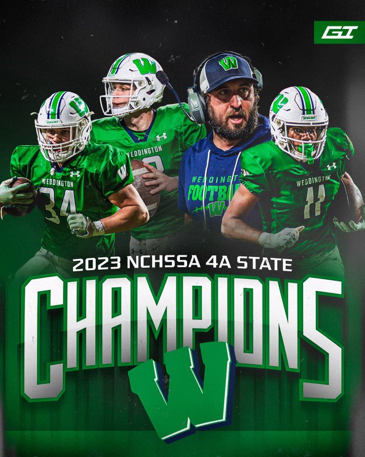 🏆 @BigDubFootball claims the 2023 4A State Championship‼️ The Warriors win their 4th state title with a dominating 56-21 victory over Hoggard🏈