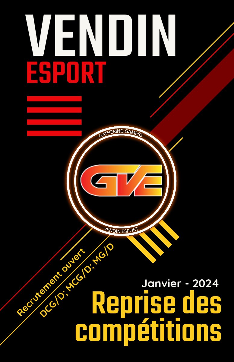 La <a href="/Vendin_Esport/">Vendin Esport</a> qui se prépare pour <a href="/eProLeagueCP/">EPro League CP</a> @IFCFTournament <a href="/VirtualSoccerA/">Virtual Soccer Arena</a> <a href="/VPGFrance_/">VPG France</a>  recrute des joueurs F/A ou en devenir.

Venez tester dès la semaine prochaine

Contact <a href="/MiraNedved/">SKH Nedved co gm Vendin Esport</a> @Pxgbv10
