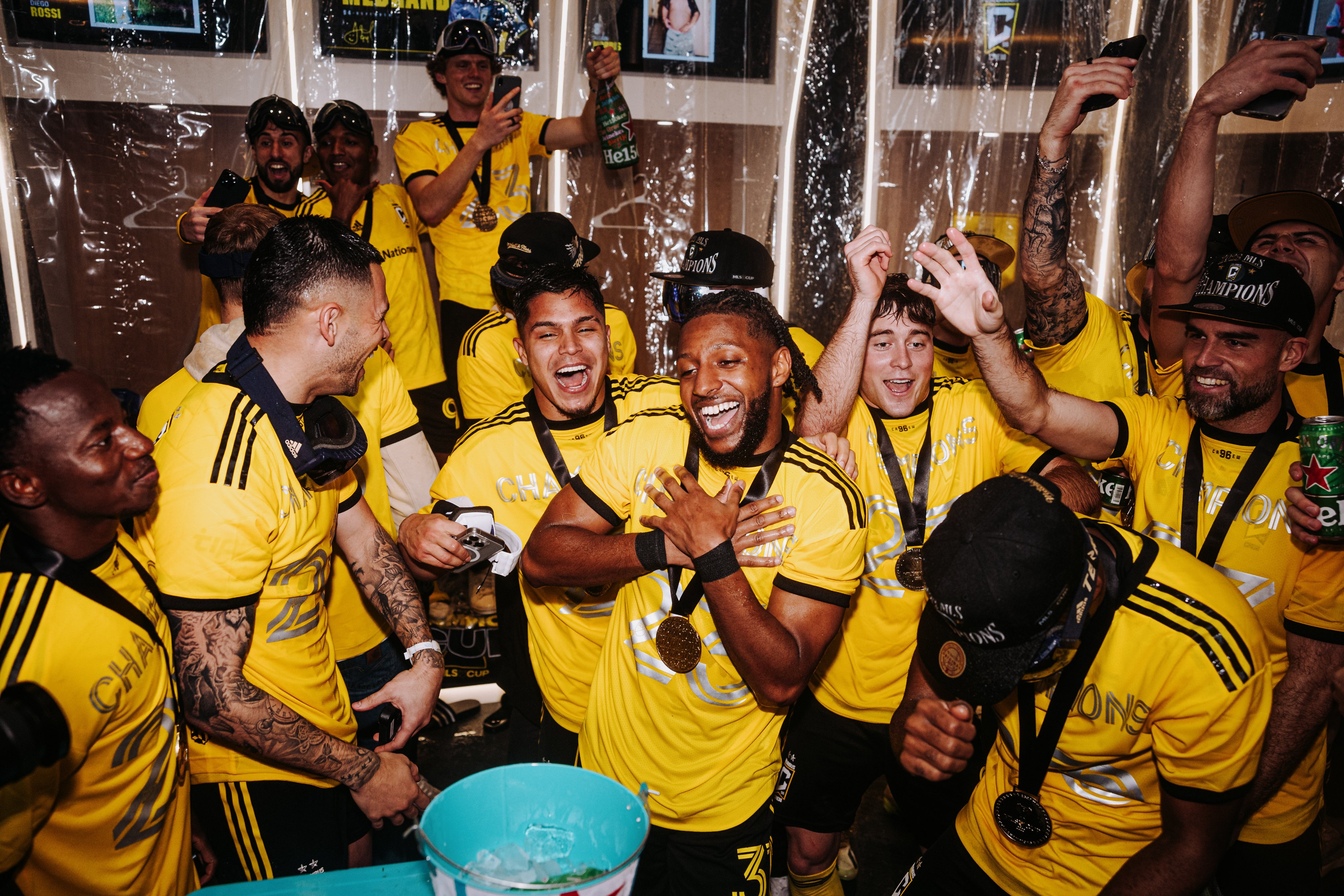 Image of the champs celebrating. 