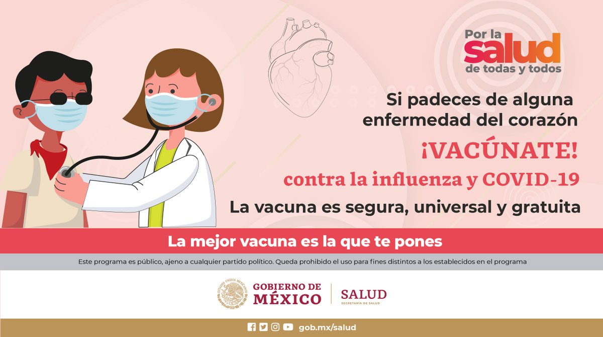 Contra #Influenza y #COVID19 ¡Vacúnate! 🤧 💉 Evita enfermedades respiratorias, vacúnate contra #influenza y #COVID19, por tu bienestar y #PorLaSaludDeTodosyTodas La vacuna es segura, universal y gratuita #PorAmorALaVida