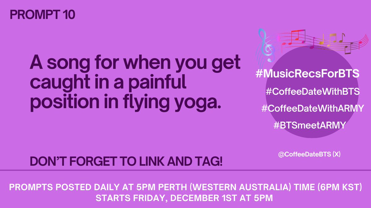 CoffeeDateBTS's tweet photo. I'm so looking forward to your music selections for this one!

#MusicRecsForBTS
#Prompt10
#CoffeeDateWithBTS
#CoffeeDateWithARMY  

Today's beautiful playlist coordinator is @MinMeows_Booty. Have a great time! https://t.co/7HiCCNKDRY