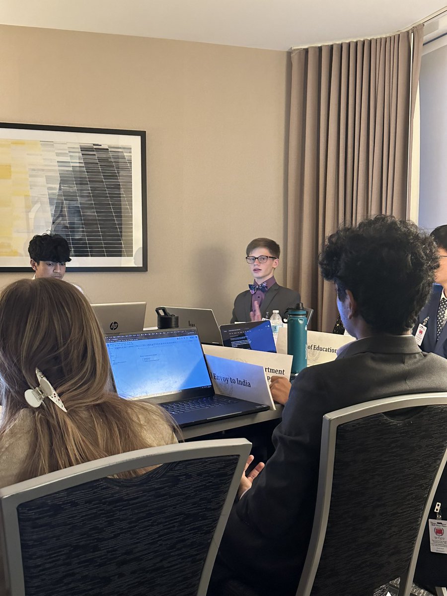 MrsAlbertESL's tweet photo. Day 3 is in the books! Carly Schwartz (2023 Ireland), Lynn Lekan (1962 Ireland), and Grady Schulz (1962 Chinese Minister of Defense) in their sessions! https://t.co/rKn43UuAFf