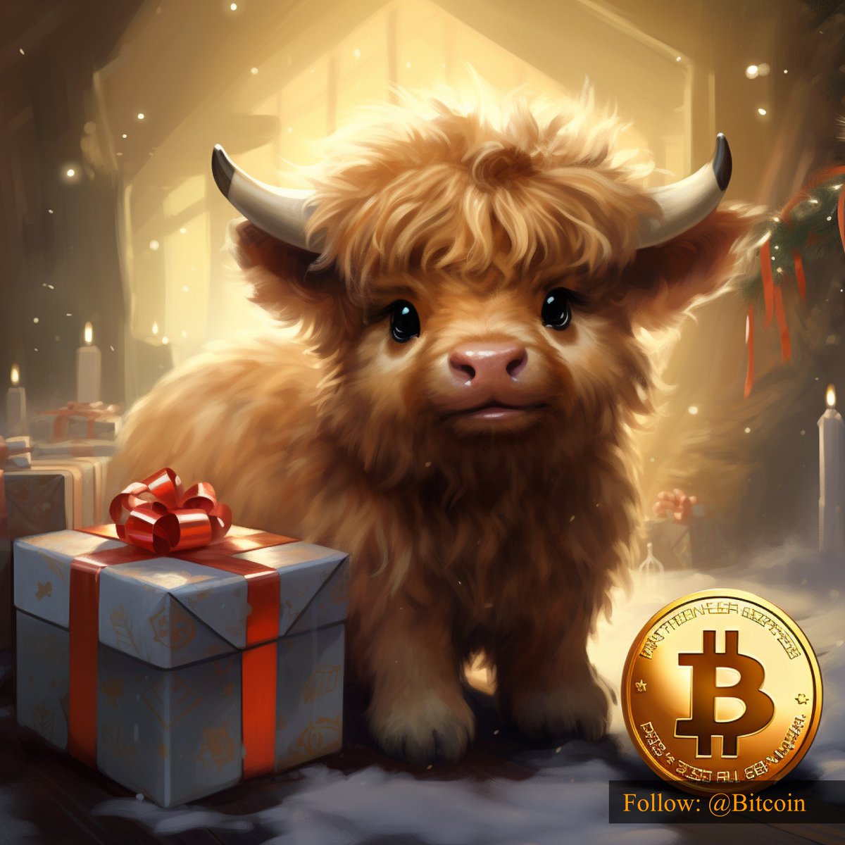 Little Bull with Big Dreams spreading #Bitcoin Holiday Cheer! 🎄🚀 Wishing you a Crypto Holiday full of growth, joy, and festive gains!