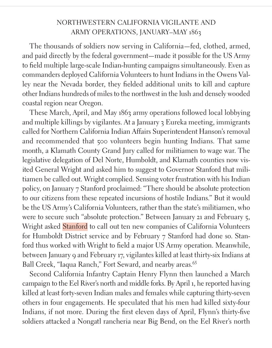 BigMeanInternet's tweet photo. Leland Stanford literally committed genocide https://t.co/5SjQfWjwWS